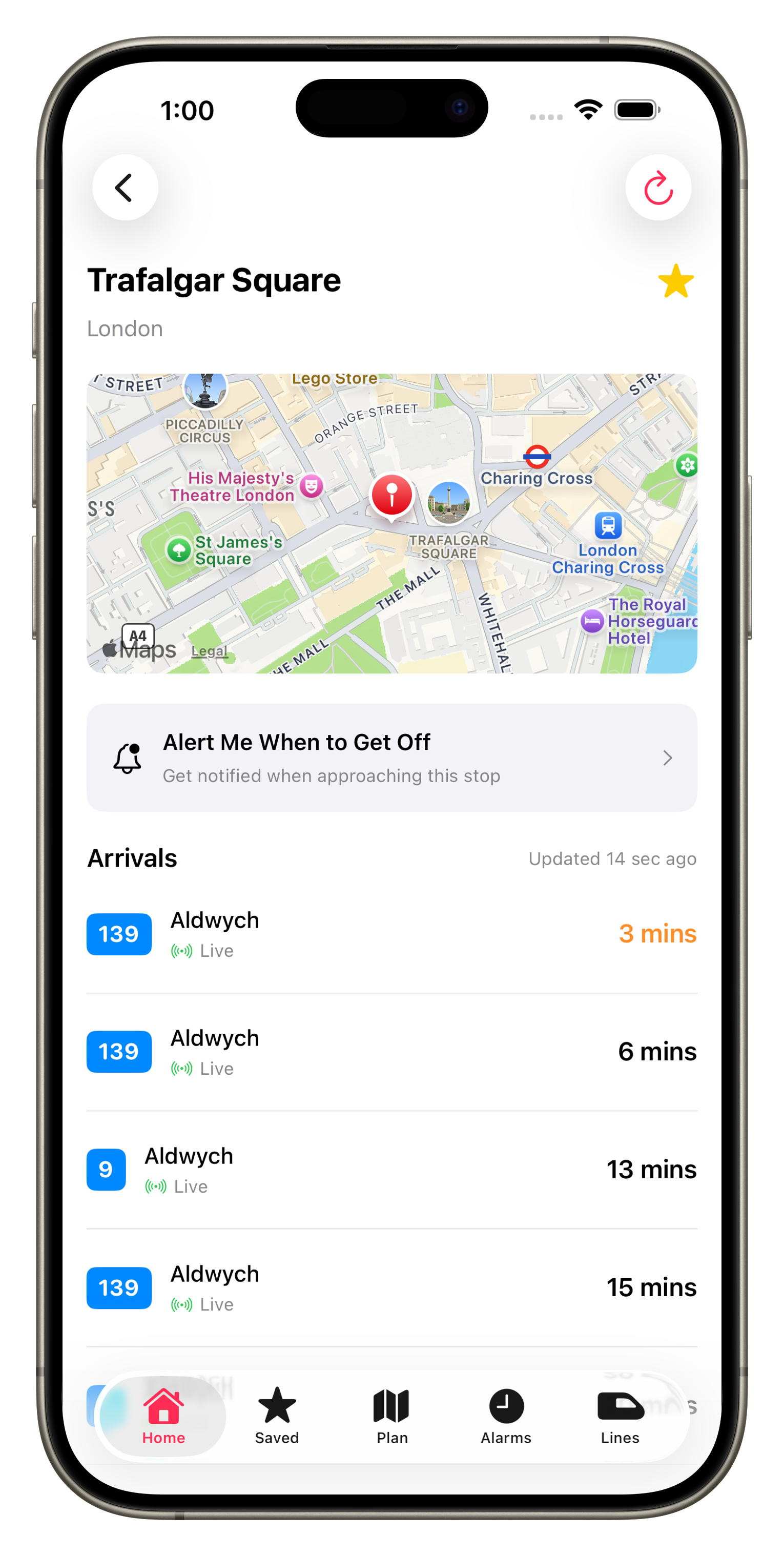 Ridevy Get Off Alerts - Alert me when to get off notification